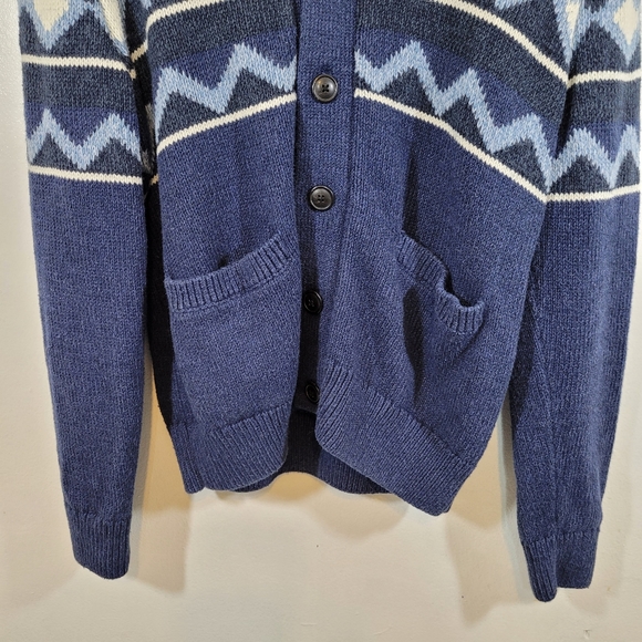 GAP Grandpa Cozy Oversized True Blue Sweater Cardigan - Picture 3 of 9